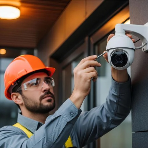 Instalación de cámara de videovigilancia para sistemas de seguridad