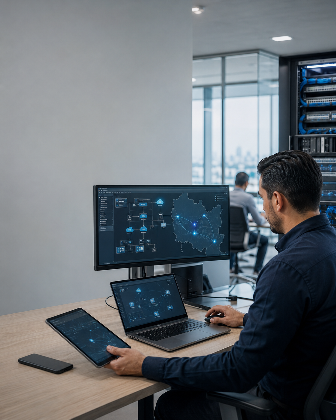 Red empresarial multisede conectando León, SLP, Querétaro y Aguascalientes